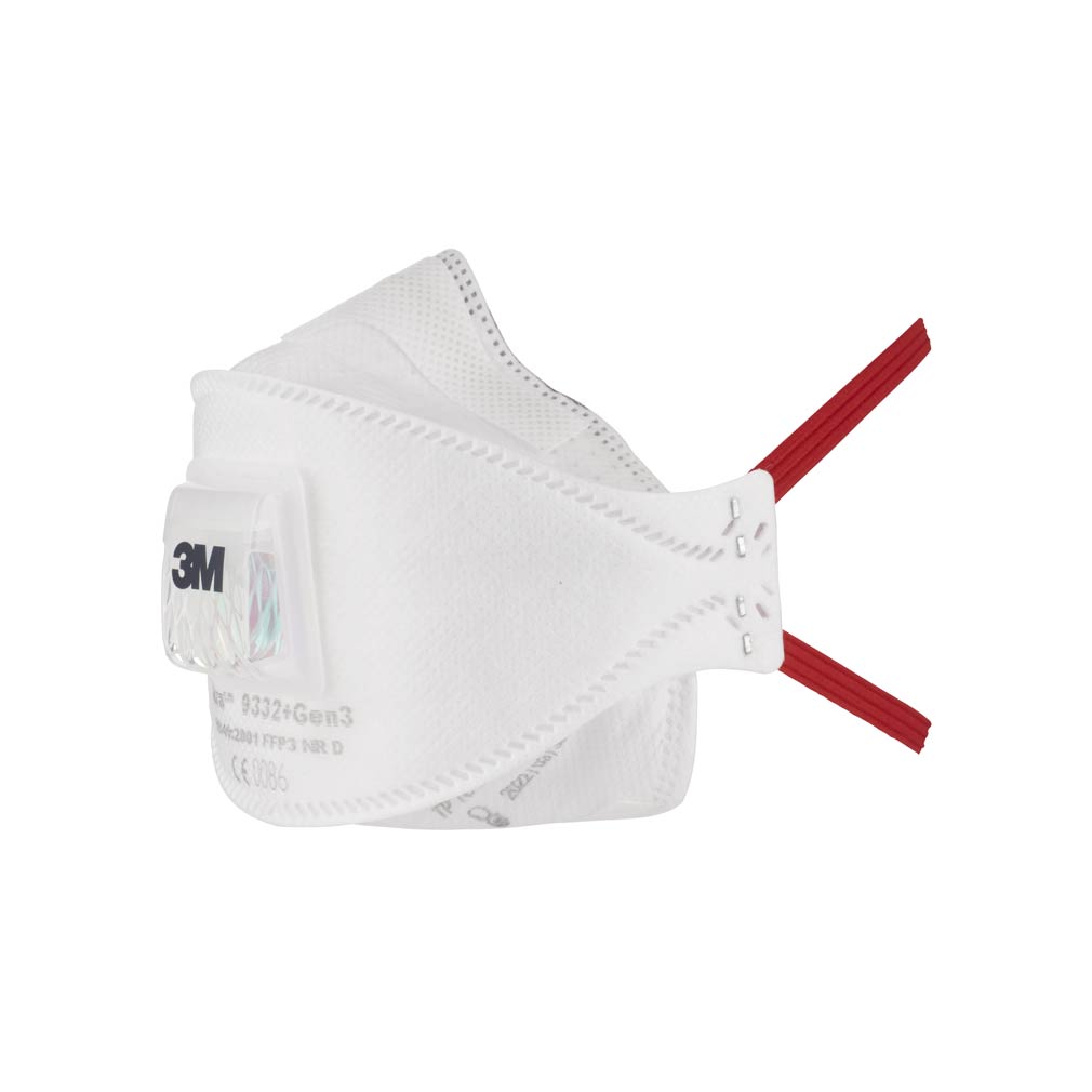 3M™ Aura™ Particulate Respirator, FFP3, Valved, 9332+Gen3