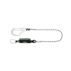 CURIOSITY-S - Energy absorbing kernmantle rope lanyard with aluminium connectors, lg. 2 m