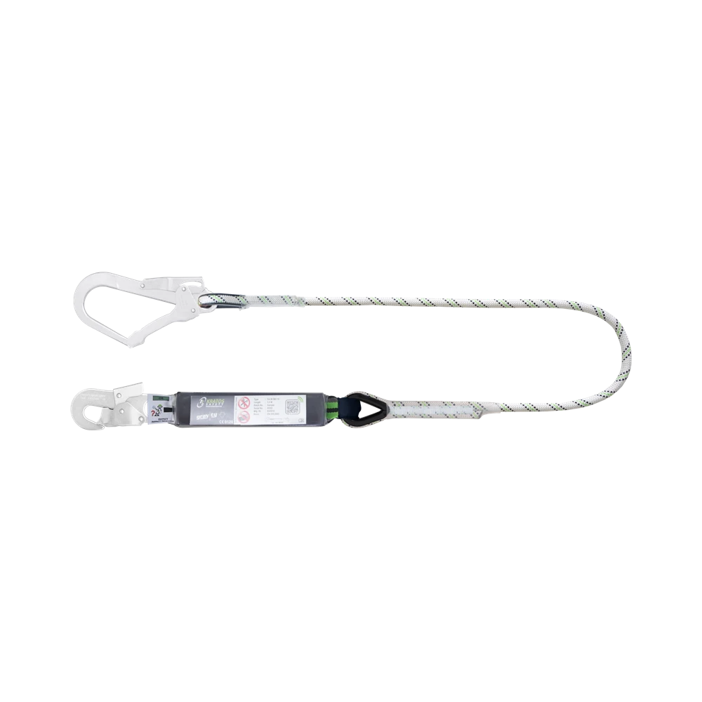 HOPE - Energy absorbing kernmantle rope lanyard 2 mtr with connectors FA 50 202 17 and FA 50 207 55