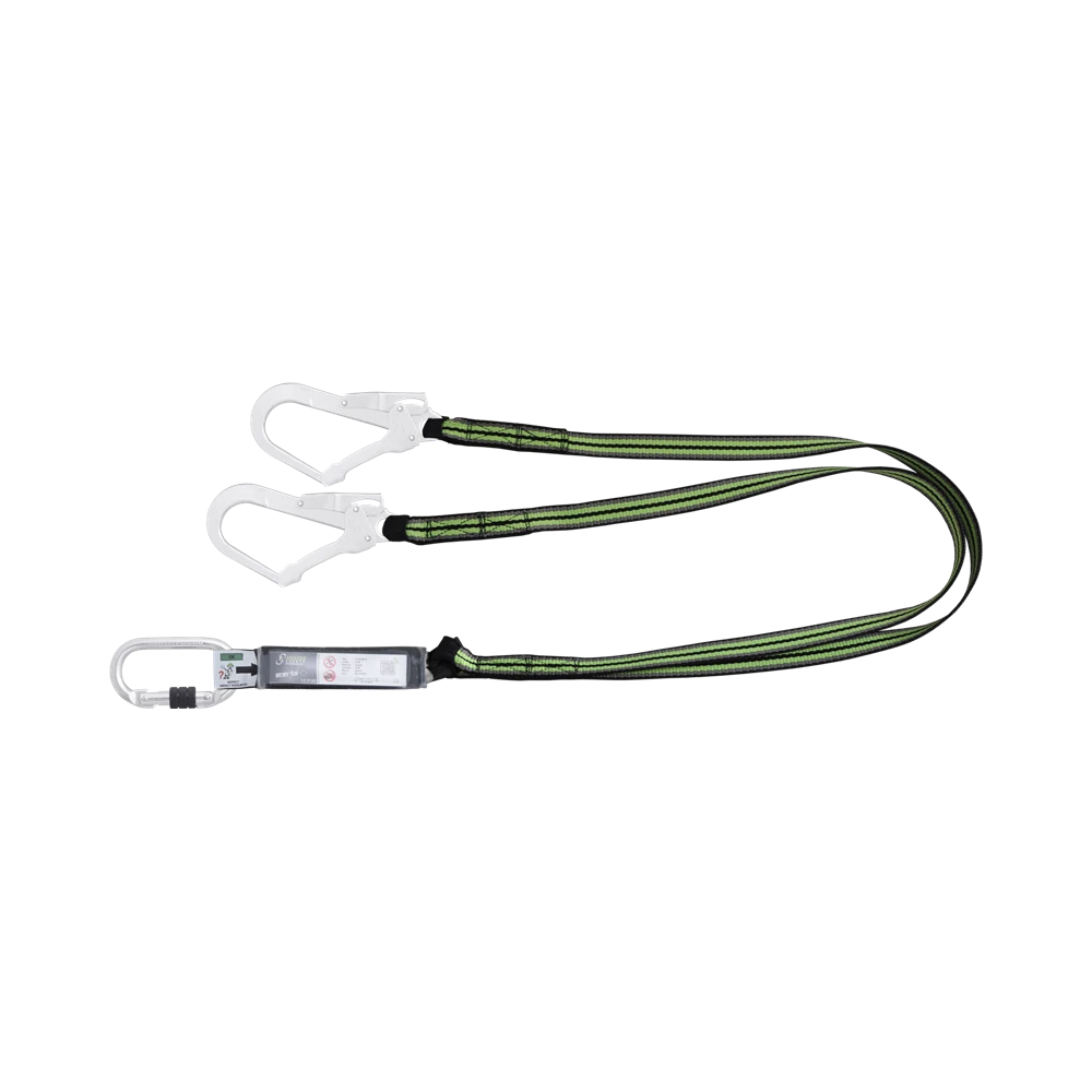 HOPE - Forked energy absorbing webbing lanyard 1.80 m and connectors FA 50 101 17 and FA 50 207 55